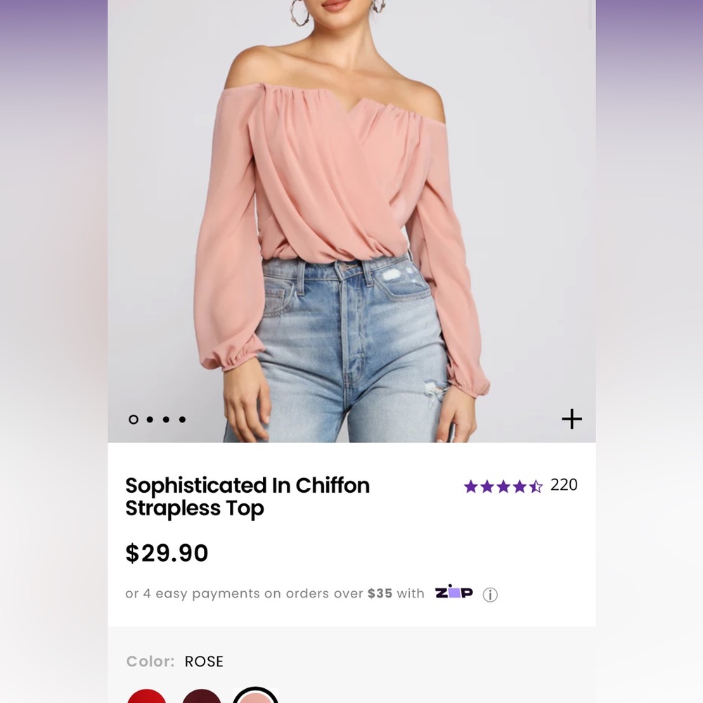 Off the shoulder top